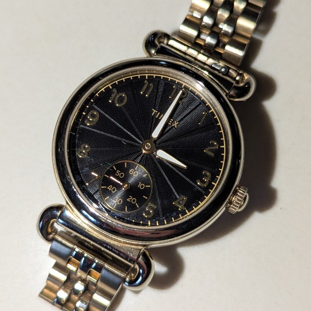 Black & Gold Timex Watch